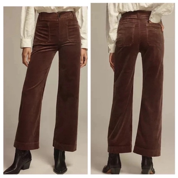 NWOT Maeve Tall The Colette Corduroy Full Length Wide-Leg Pants Anthropologie - Picture 1 of 8